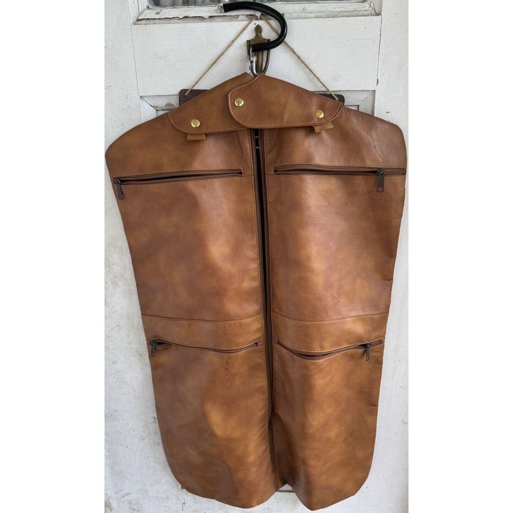 Vintage Leather Garment Bag